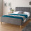 Home Source Home Source Ashbourne Fabric Upholstered Low End Bed Frame - Grey 3