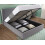 (5ft King Size, Grey) Velvet Ottoman Bed Frame With Storage 1