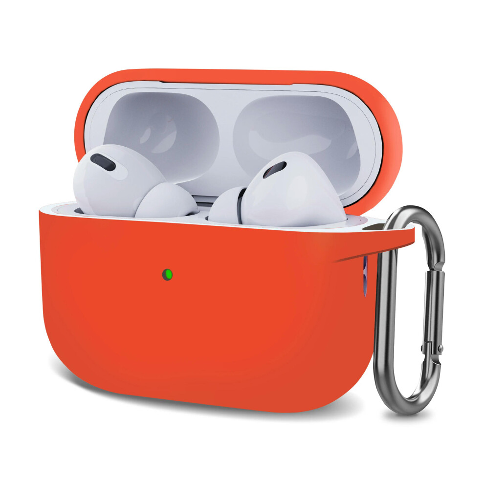 (orange, airpods pro 2) Case For Apple Airpods Pro 2 Case earphone accessories Bluetooth headset silicone Apple Air Pod Pro 2 cover airpods Pro2 case