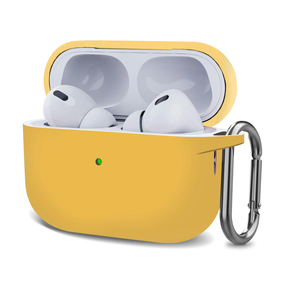 (yellow, airpods pro 2) Case For Apple Airpods Pro 2 Case earphone accessories Bluetooth headset silicone Apple Air Pod Pro 2 cover airpods Pro2 case