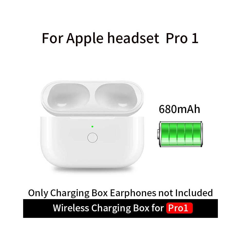 (AirPods Pro1) Replacement Wireless Charging Box for Airpods Pro 1/2/3 Bluetooth Earphone 680mAh Battery Charger Case with LED Indicator Light