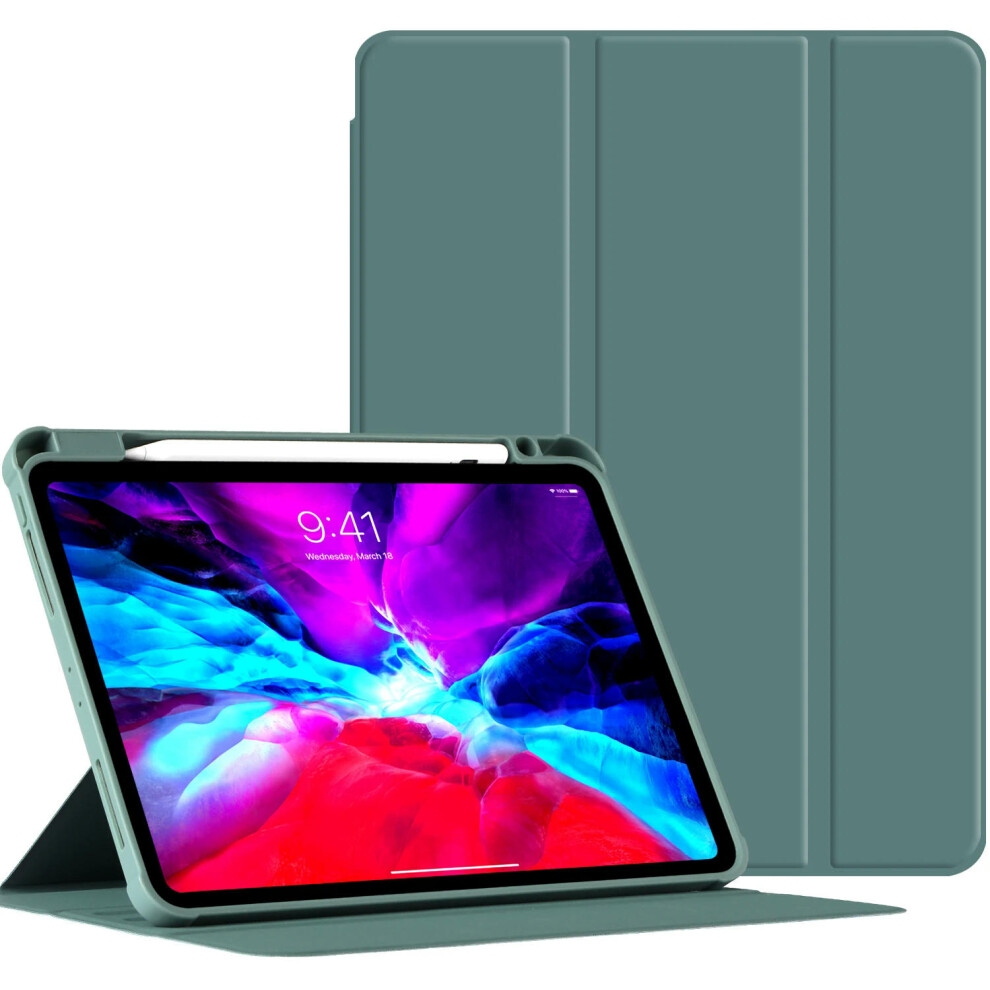 (Dark Green, ipad 9.7) For iPad Pro 11 12.9 Case 360 Rotating Stand Tablet Cover For iPad Air 1 2 3 4 5/ 9.7 5th 6th/ 10.2 7th 8th 9th/ 10th 10.9 Case