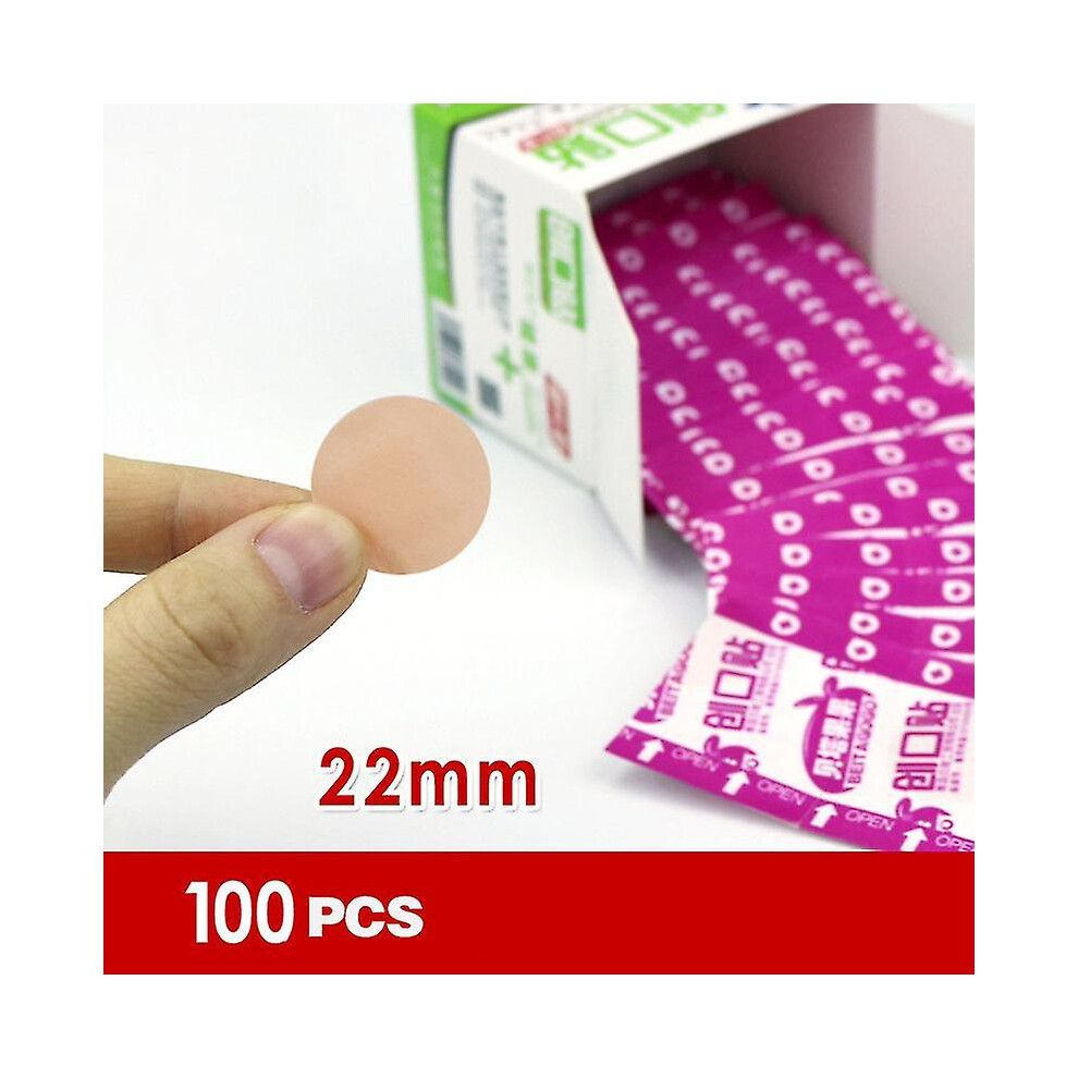 100 Pack Spot Adhesive Bandages Round Sheer Sterile Non-stick Pad For Minor Wound Care