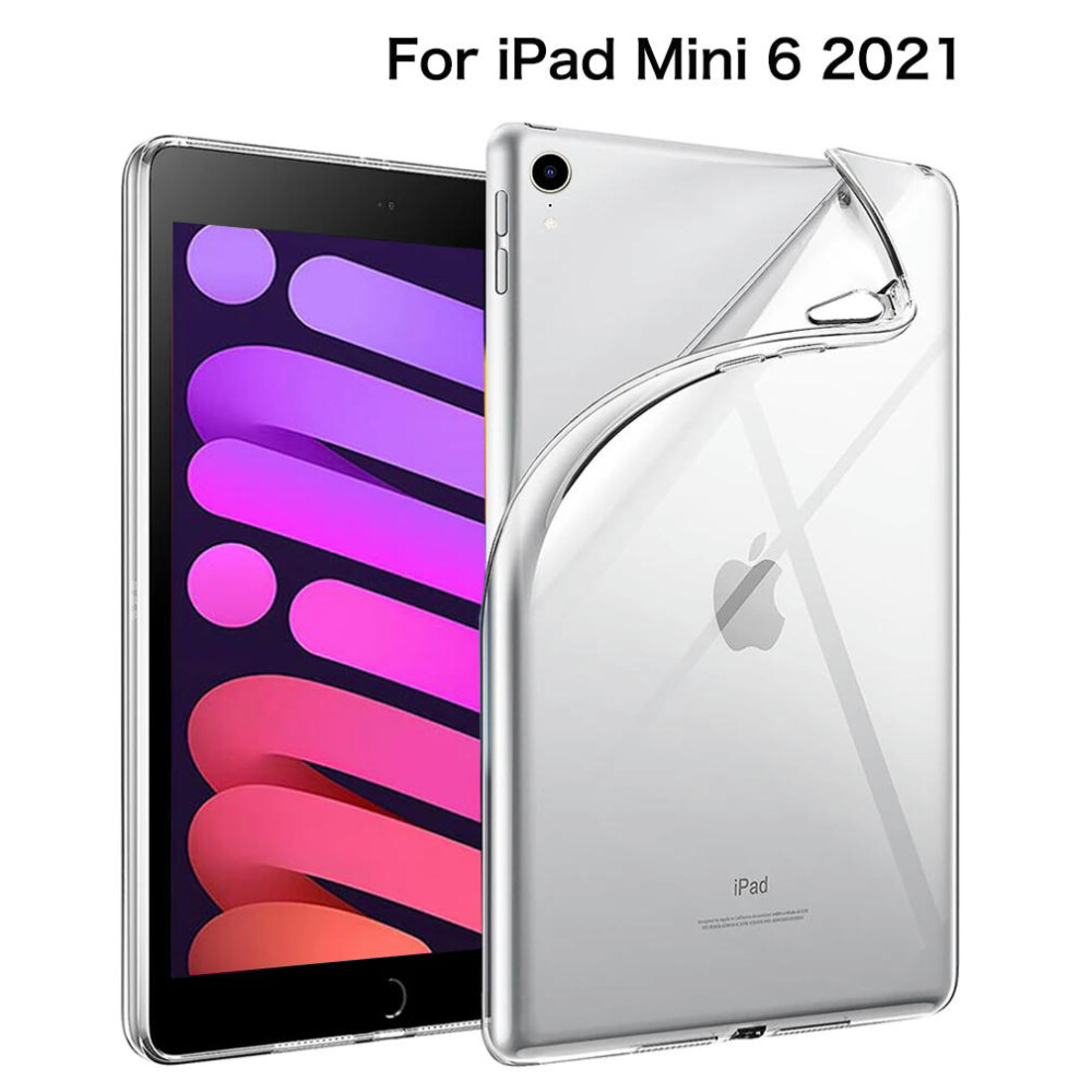 (For iPad Mini 6 2021) For iPad 10th 10.9 2022 7 8 9th Gen 10.2 Air 5 2 4 Case TPU Silicon Transparent Cover For iPad Pro 9.7 10.5 '' 11'' Mini 3 4 5