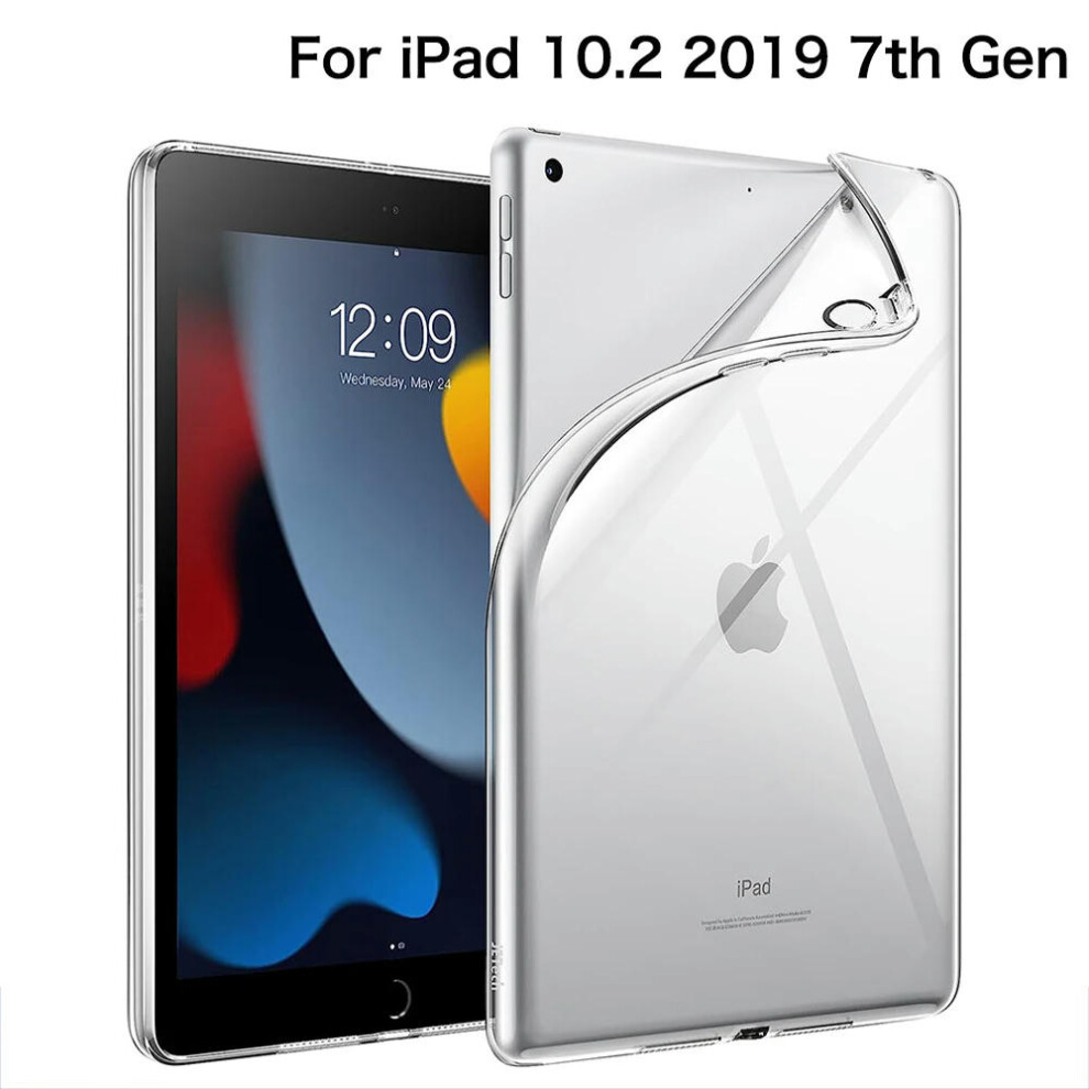 (For 10.2 2019 7th) For iPad 10th 10.9 2022 7 8 9th Gen 10.2 Air 5 2 4 Case TPU Silicon Transparent Cover For iPad Pro 9.7 10.5 '' 11'' Mini 3 4 5 6