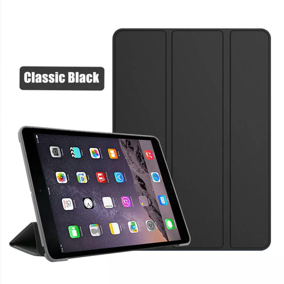 (PU Black, iPad Mini 6 2021) Smart Cover For iPad Mini4 5 6 7.9inch Ultra Slim PU Leather Case + PC transparent back case for Apple ipad mini 6 5 4 3