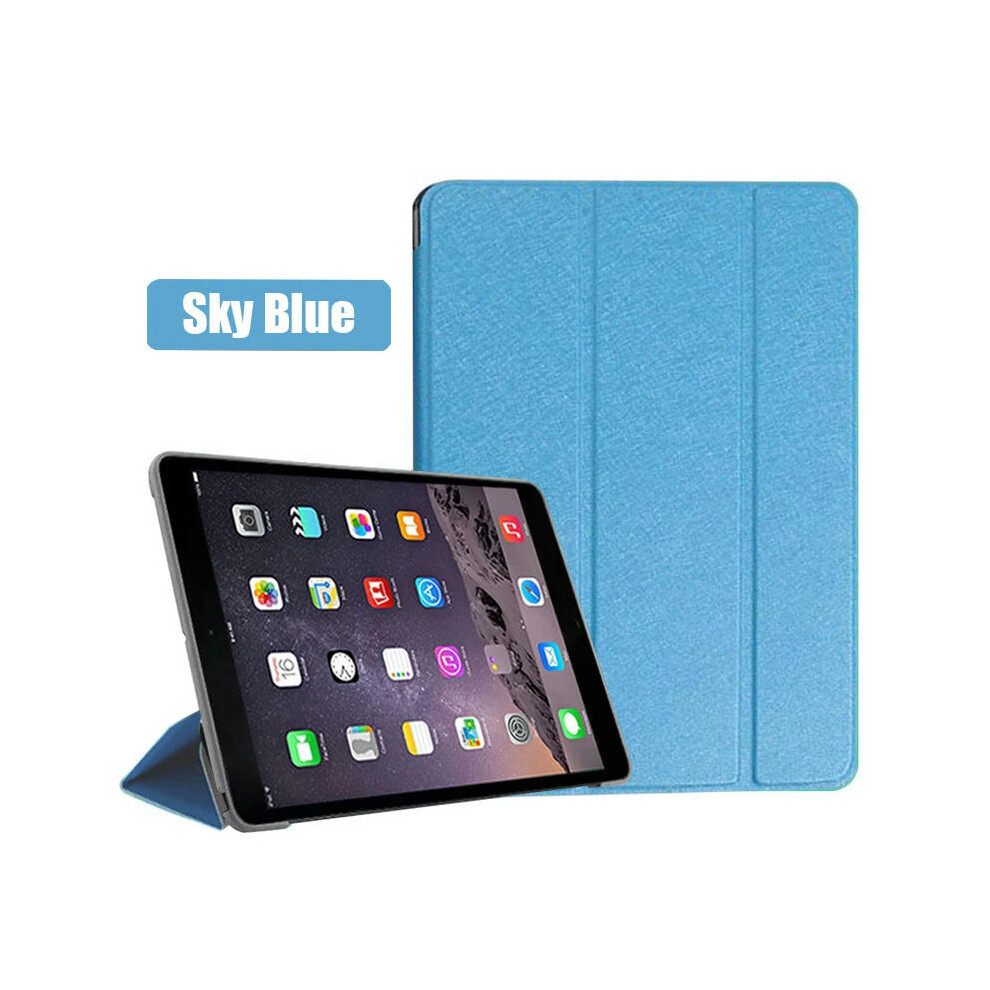 (Silk Blue, iPad Mini 1 2 3) Smart Cover For iPad Mini4 5 6 7.9inch Ultra Slim PU Leather Case + PC transparent back case for Apple ipad mini 6 5 4 3