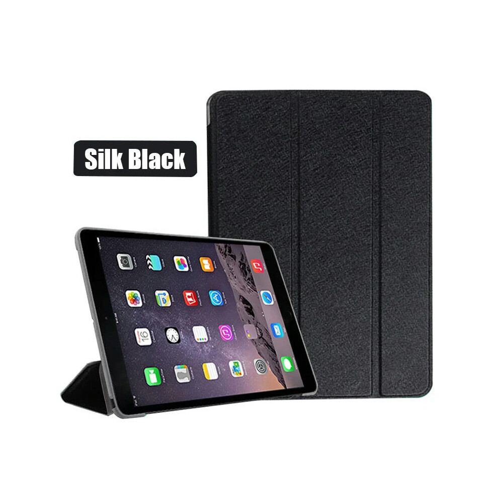 (Silk Black, iPad Mini 5 2019) Smart Cover For iPad Mini4 5 6 7.9inch Ultra Slim PU Leather Case + PC transparent back case for Apple ipad mini 6 5 4