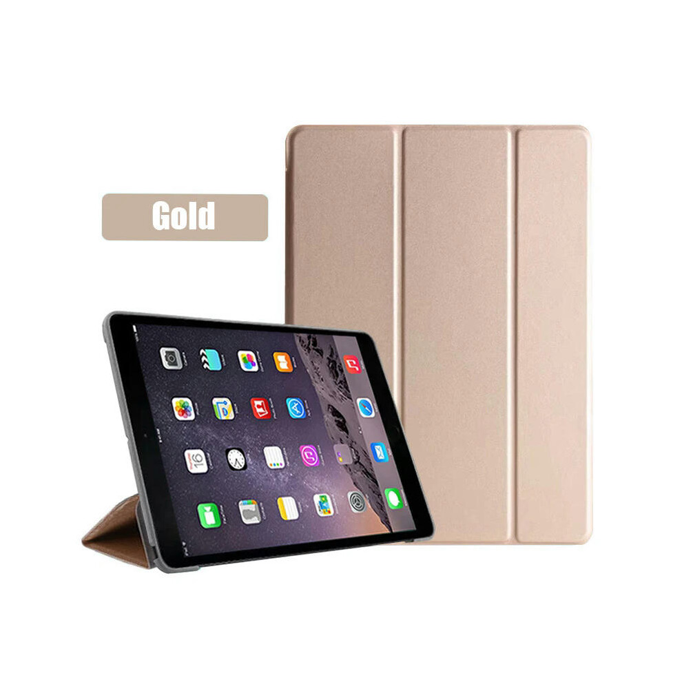 (Silk Gold, iPad Mini 5 2019) Smart Cover For iPad Mini4 5 6 7.9inch Ultra Slim PU Leather Case + PC transparent back case for Apple ipad mini 6 5 4 3