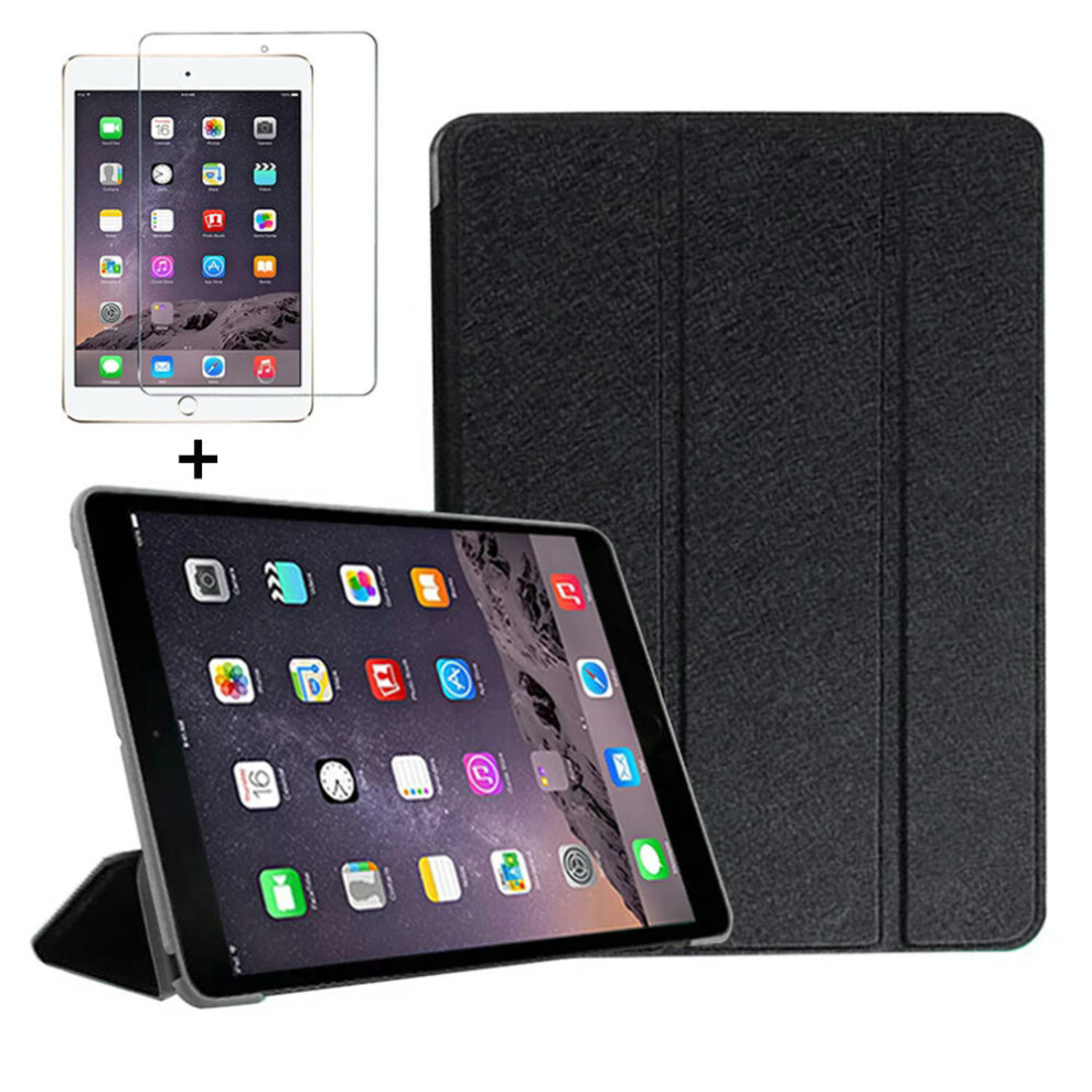 (Silk Black glass, iPad Mini 5 2019) Smart Cover For iPad Mini4 5 6 7.9inch Ultra Slim PU Leather Case + PC transparent back case for Apple ipad mini