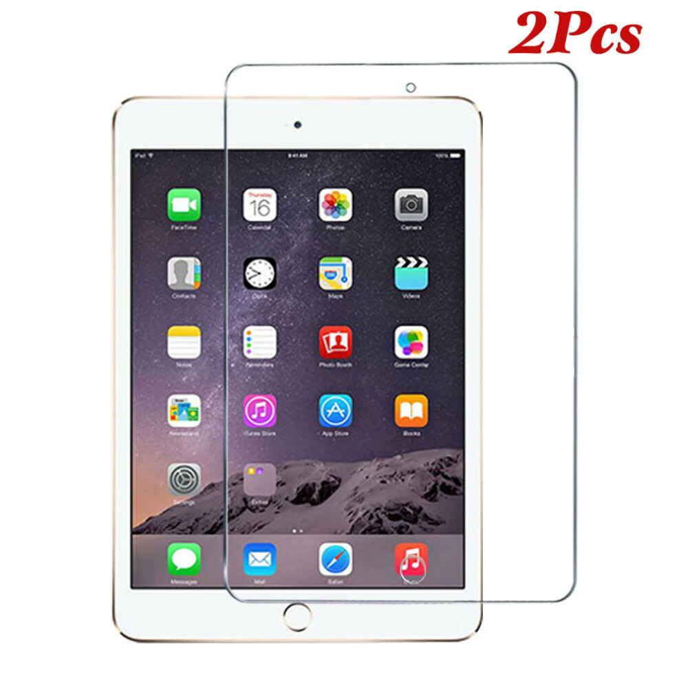 (2Pcs Glass, iPad Mini 4 2015) Smart Cover For iPad Mini4 5 6 7.9inch Ultra Slim PU Leather Case + PC transparent back case for Apple ipad mini 6 5 4