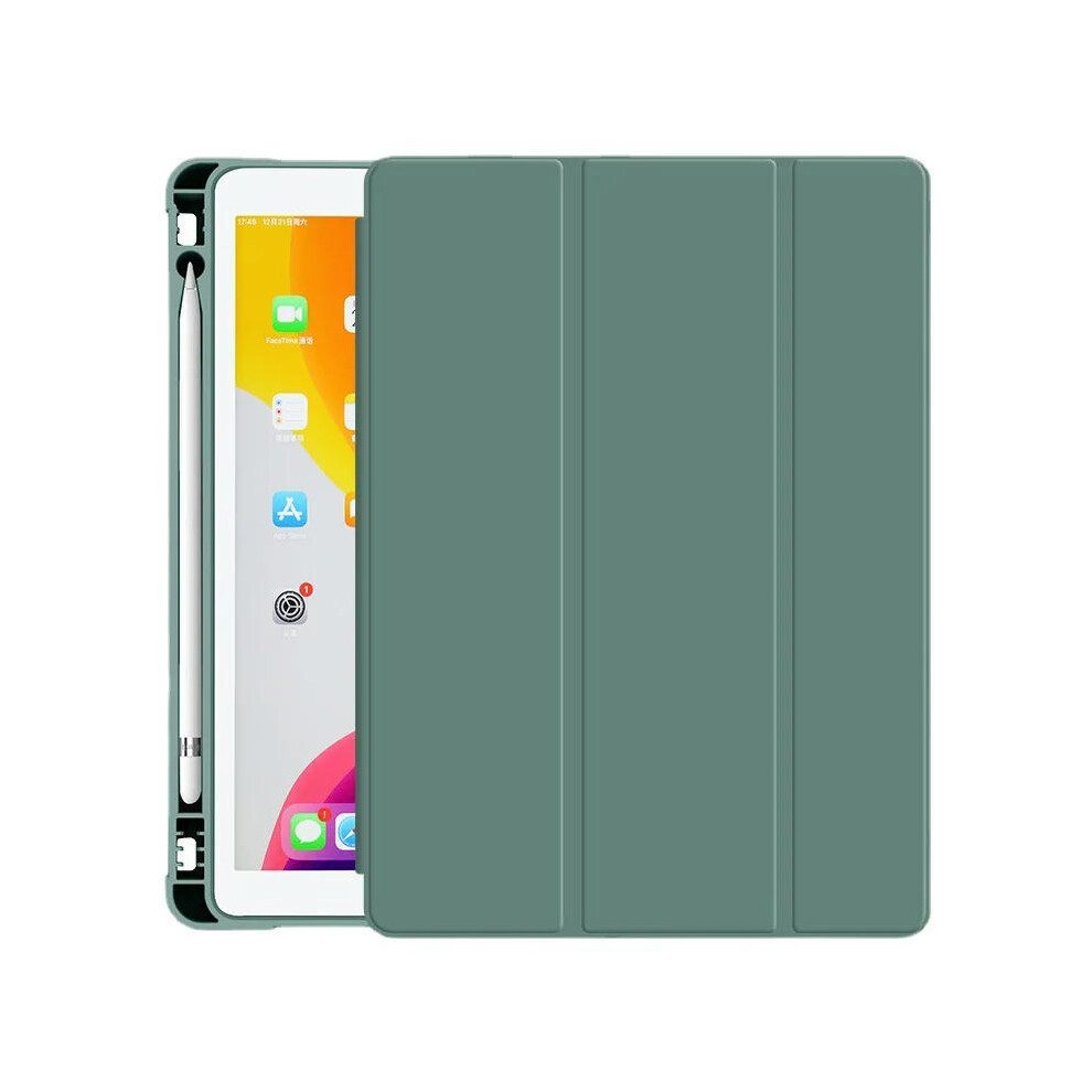 (Dark Green, iPad Air 5 10.9 2022) For iPad 10.2 9/8/7/6/ 10th Generation case Pro 11 2021 2018 9.7 10 5 Smart Cover with Pencil Holder Mini 4 2020 Ai