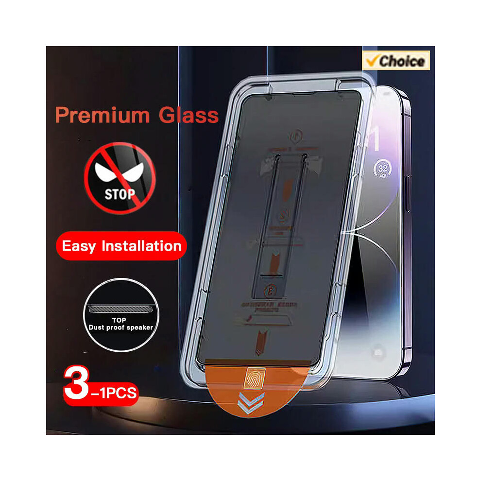 (iPhone 14 Pro, 2PCS) SKIG 1-3PCS Privacy Anti-Spy Tempered Glass For iPhone 15 14 13 12 Pro Max Plus Auto-Dust Removal For 15Pro Screen Protector