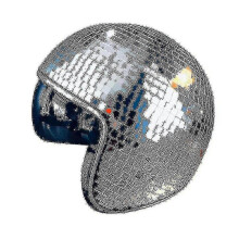 1 Piece Disco Ball Helmet With Retractable Visor For Nightclub Cool Props (silver)