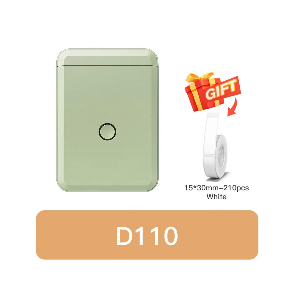 (D110-Light Green) Niimbot D110 Mini Portable Thermal Printer Smart Pocket Self-adhesive Label Printer Bluetooth Price Label Sticker Maker For Home