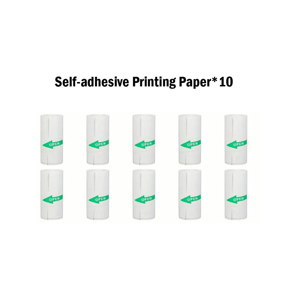 (10pcs Self-adhesive) 10 Rolls Mini Printer Label Sticker 57x25MM Self-adhesive Paper Thermal Label Printer Paper Kids Camera Instant Printing Papers