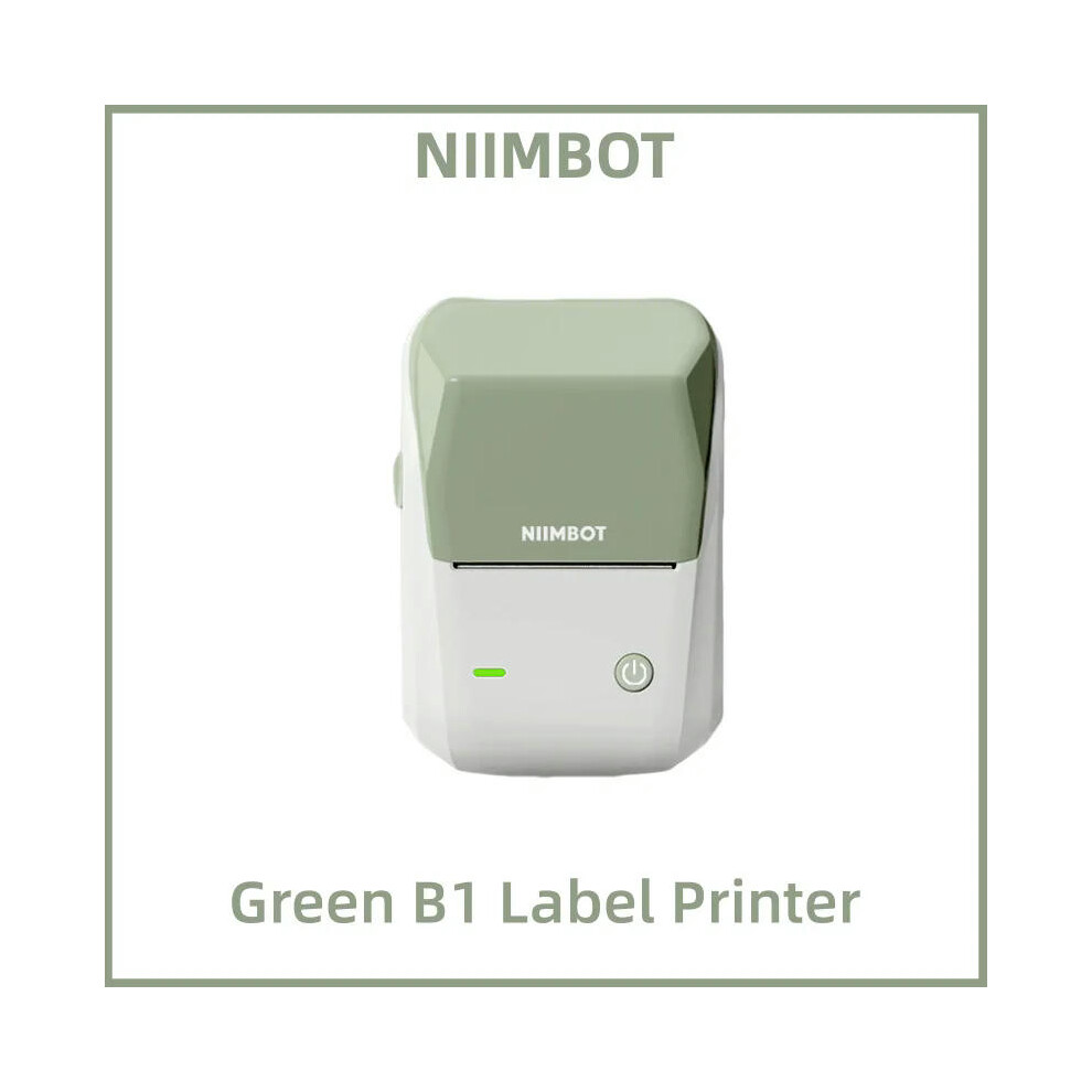 (Green Label Printer) Niimbot B1 Label Printer Portable Handheld Thermal Printer Mini Barcode QR Code Sticker Paper Color Rolls Maker Cable