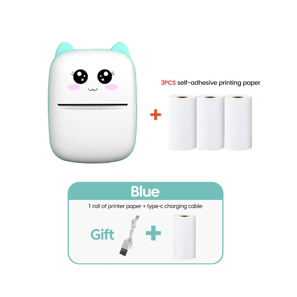 (BG 3 Self-adhesive) Mini Printer Thermal Printer Inkless Bluetooth Wireless Portable Pocket Self-adhesive Label Printer for Sticker Lable Maker