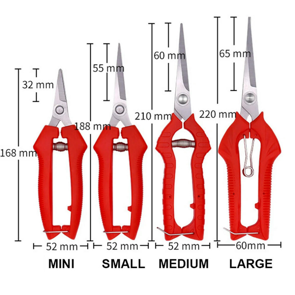 (L) Garden Pruning Shears Potted Branches Scissors Fruit Picking Small Scissors Household Hand Tools Orchard Farm Gardening Tools