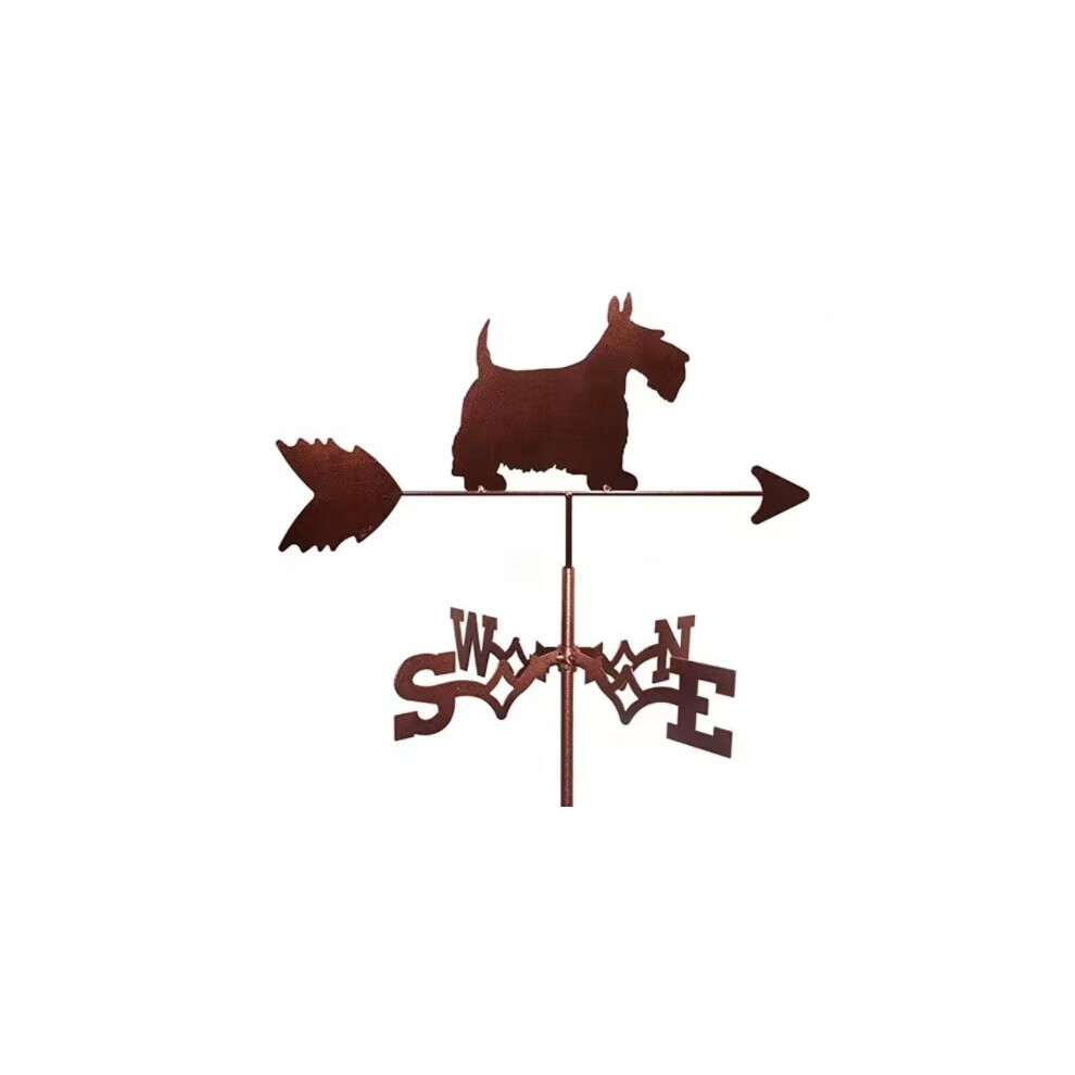 (Shaggy dog ââ1) Black Metal Weather Vane Wind Indicator Weathercock Garden Shed House Decoration