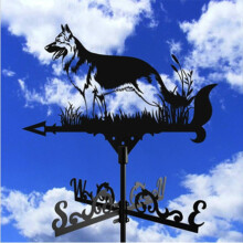 (Shepherd 1 weathervane) Black Metal Weather Vane Wind Indicator Weathercock Garden Shed House Decoration