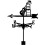 Black Metal Weather Vane Wind Indicator Weathercock Garden Shed House Decoration 8