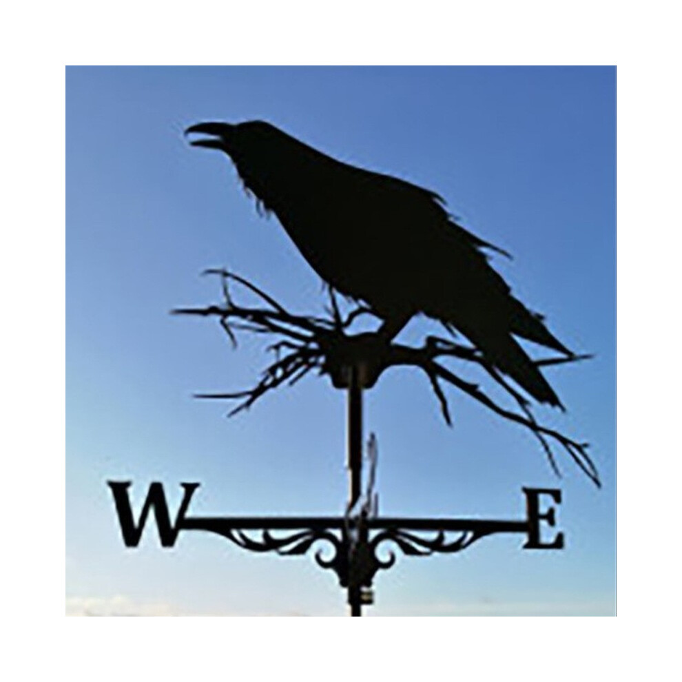 Closkye (Crow Weathervane) Black Metal Weather Vane Wind Indicator Weathercock Garden Shed House Decoration
