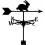 Black Metal Weather Vane Wind Indicator Weathercock Garden Shed House Decoration 14