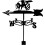 Black Metal Weather Vane Wind Indicator Weathercock Garden Shed House Decoration 10