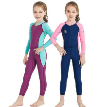 (Rose Red, S) Kids Girls Boys Wetsuit Full Body Neoprene Thermal Swimsuit 2.5mm For Toddler Youth Children Teen  Stcyv