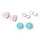 Barbie Barbie Set Of Three Classic Stud Earrings 2