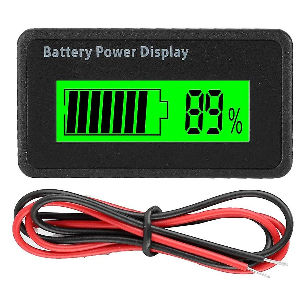 12-48V Universal Battery Capacity Indicator Battery Power Display Tester Voltmeter(Green) Green 9458288894360