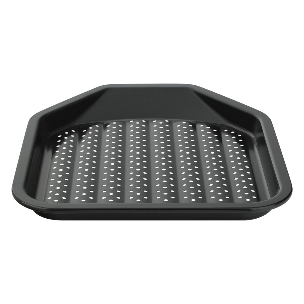 Prestige Inspire Oven Chip Tray in Black Steel Rectangular Non Stick Bakeware