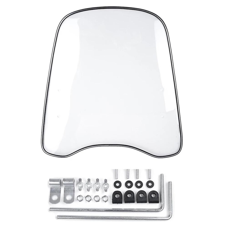 2Mm Thick Universal Motorcycle Windshield Windscreen Clear Deflector Wind Shield Clear 9324781299738