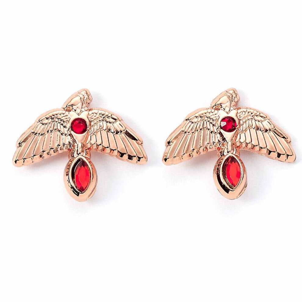 Harry Potter Rose Gold Plated Fawkes Earrings