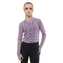 (L, Purple) Beetlejuice Mesh Top Beetle Print Cropped Halloween Girls Womens Purple