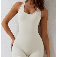 (CRYSTAL CREAM, L) One-Piece Quick-Drying Yoga Wear