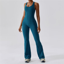 (DARK SEA GREEN, XL) Solid Color Quick Dry Tight Yoga Wear