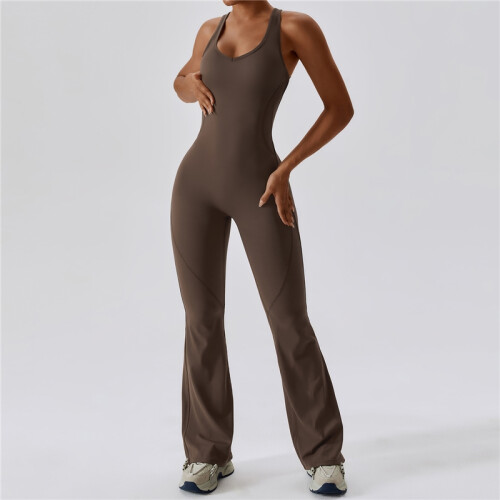 (DUN, L) Solid Color Quick Dry Tight Yoga Wear