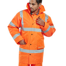Beeswift - CONSTRUCTOR TRAFFIC Hi Vis Jacket Coat Orange Yellow