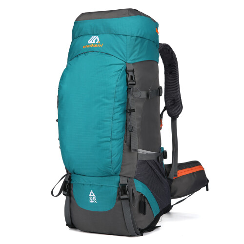 65L Water-resistant Hiking Backpack with Rain Cover for Camping Touring