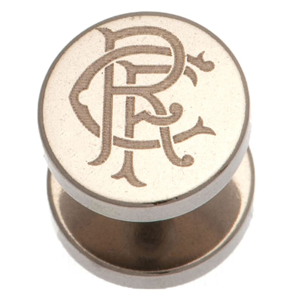 Rangers FC Scroll Crest Stainless Steel Stud Earring