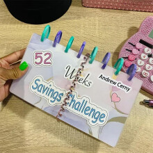 Envelope Challenge Binder, Savings Binder, 52 Week Savings Challenge Binder, Budget Binder With Cash Envelopes