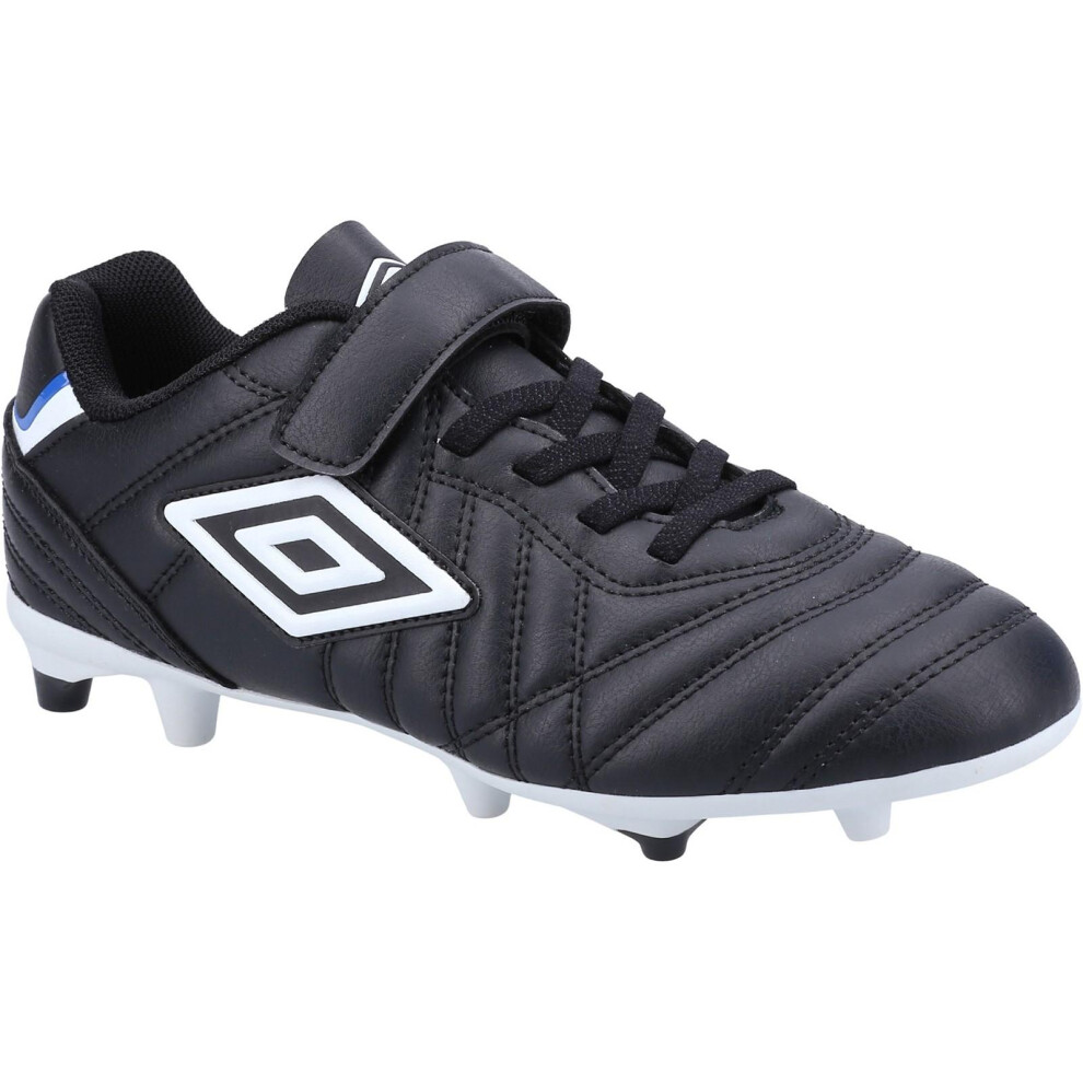 (13 UK Child, Black/White) Umbro Childrens/Kids Speciali Liga Firm Leather Football Boots