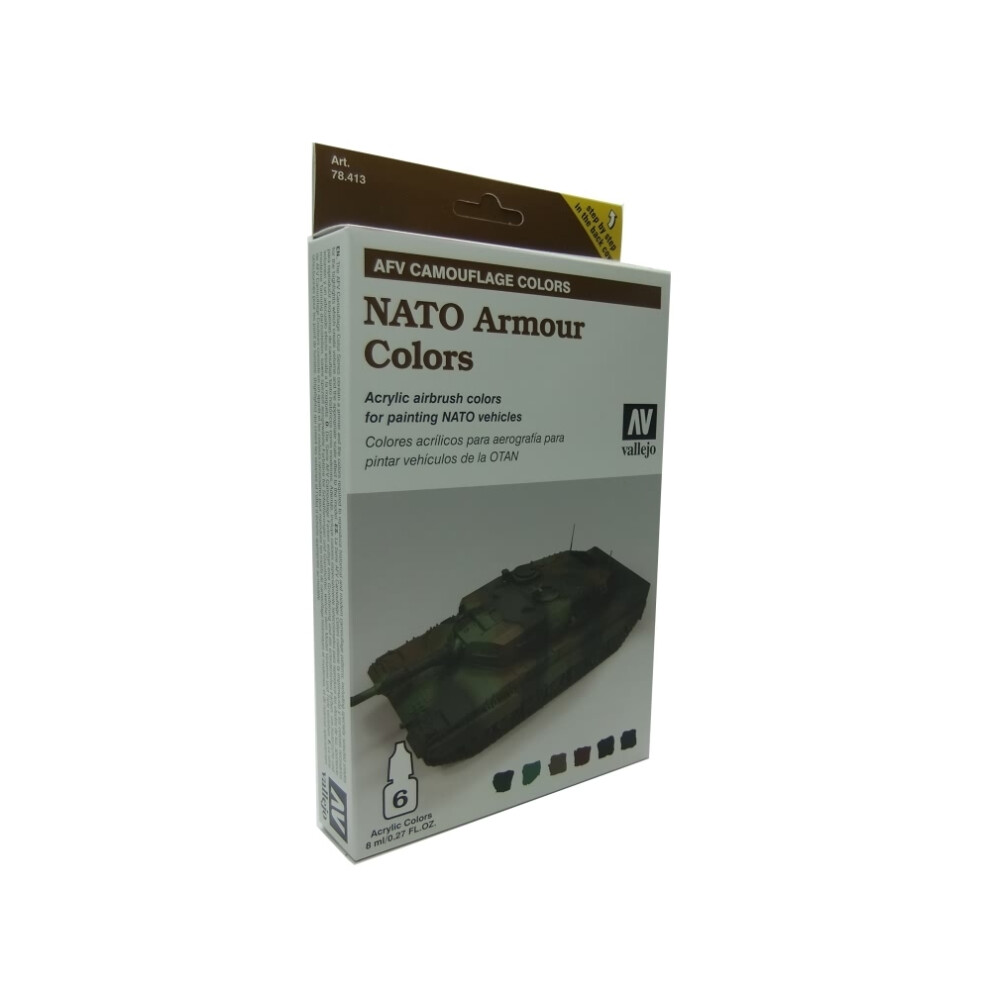 VAL78413 - AV Armour Set - Nato Camouflage (6 x 8ml)