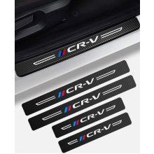 4PCS For CR-V CRV Carbon Fiber Car Door Sill Plate Protector Cover Sticker