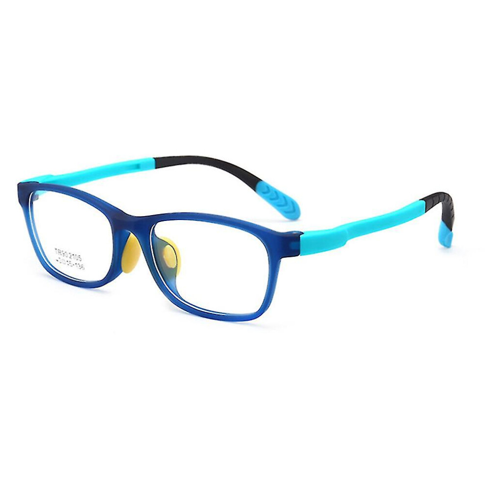 Glasses For Kids Boys Girls Tr90 Square Flexible Frame Anti-eyestrain Anti-glare Age 4-10
