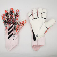 (pink and white, 6) Professional Silicone Rubber Waterproof Non-slip Gloves Latex Adult Children Soccer Goalkeeper Gloves#1 -ys
