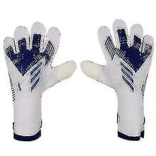 (white, 7) Professional Silicone Rubber Waterproof Non-slip Gloves Latex Adult Children Soccer Goalkeeper Gloves#1 -ys