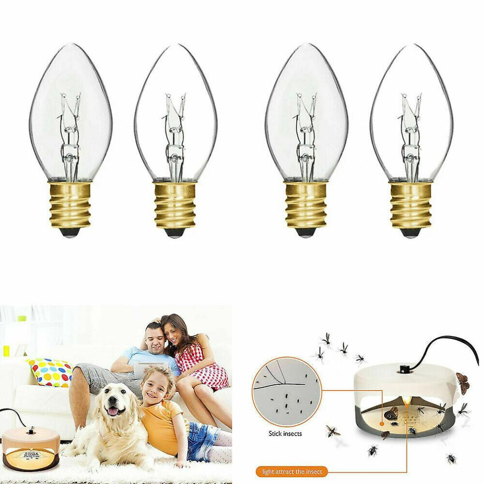 4pcs Replacement Bulb E12 7w Light Bulbs For Sticky Dome Sticky Flea Trap Killer-image-OPC-PDNJYDB-NEW